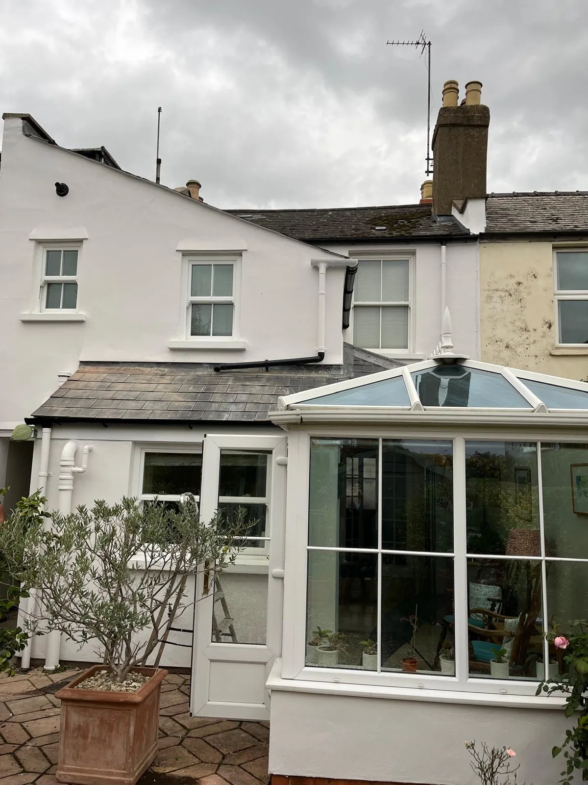 Freshly repainted terraced house with UPVC refresh.
