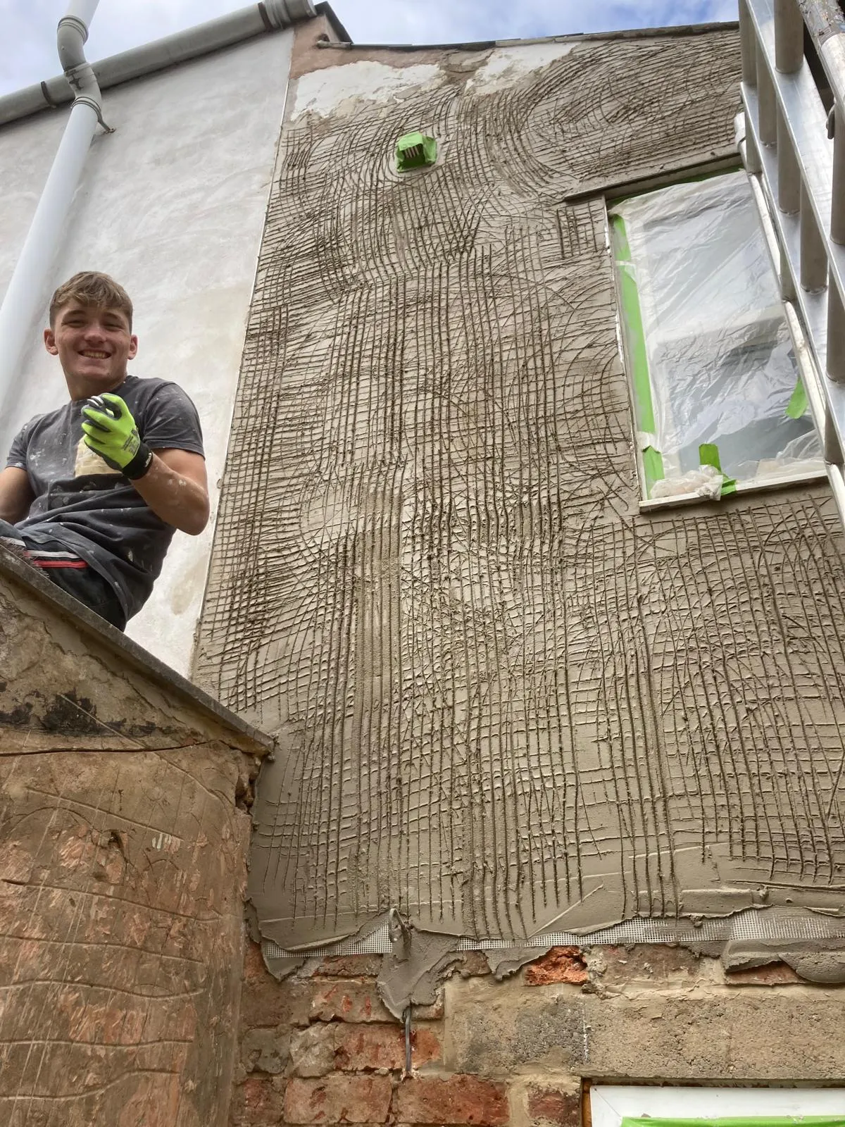 Stan getting the uneven surface ready for a smooth exterior render